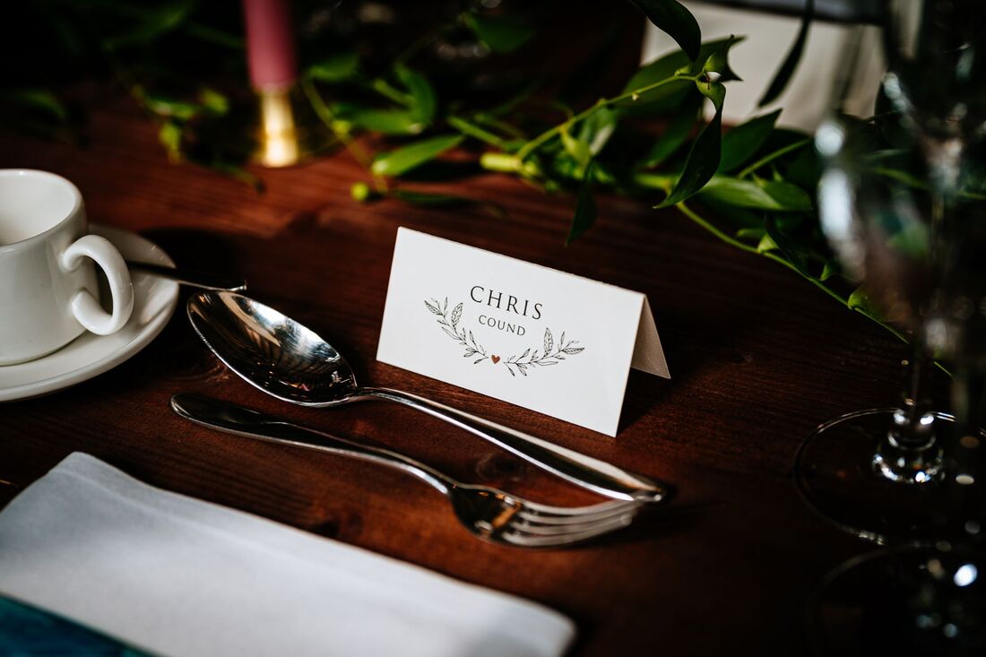 Place card, woodland, wedding