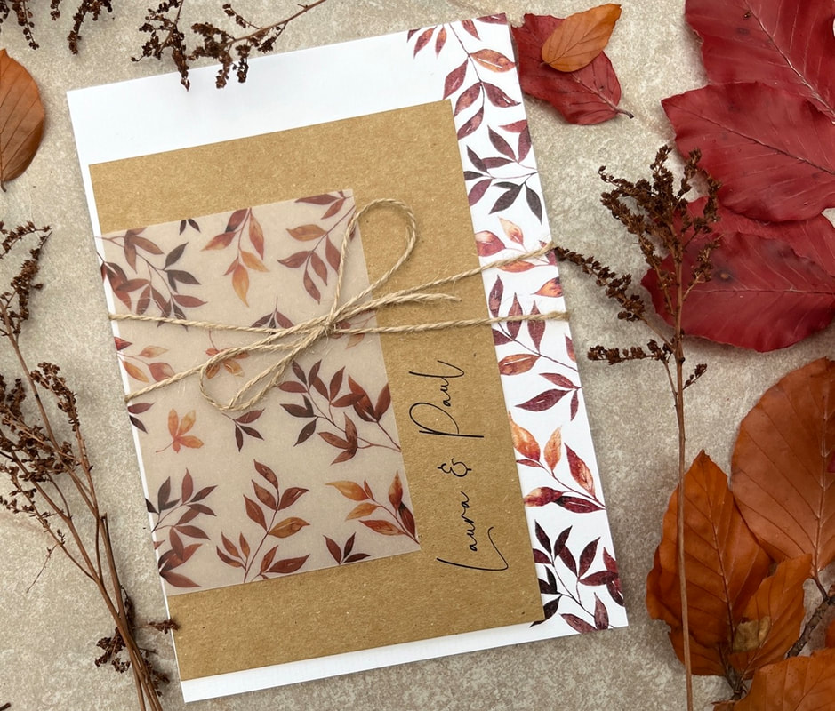 Rustic wedding invites, barn wedding, autumn wedding