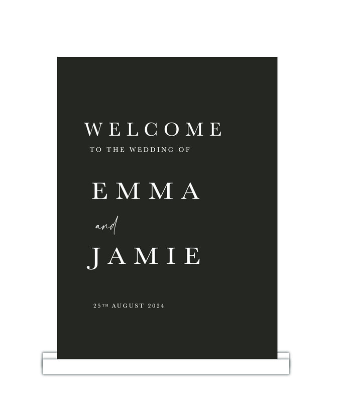 black and white, welcome sign