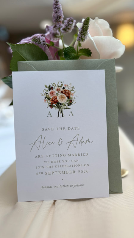 Save the dates Botanical Florals 