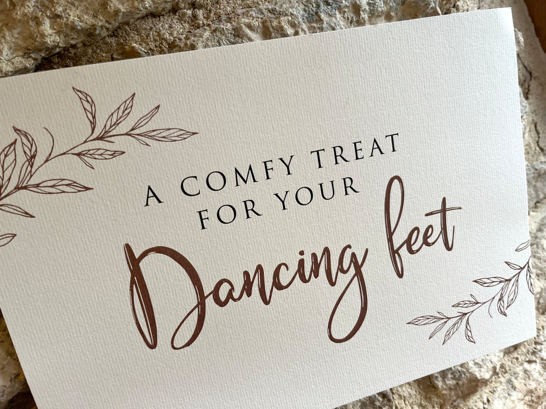 Rustic wedding signage Dancing feet sign