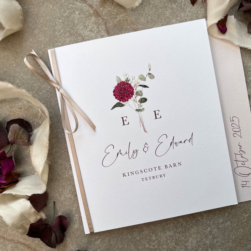 Floral wedding invitations UK