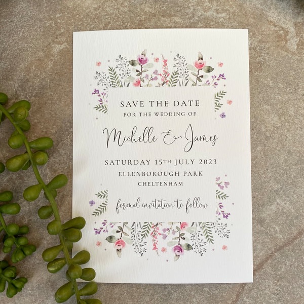 floral wedding invitations 