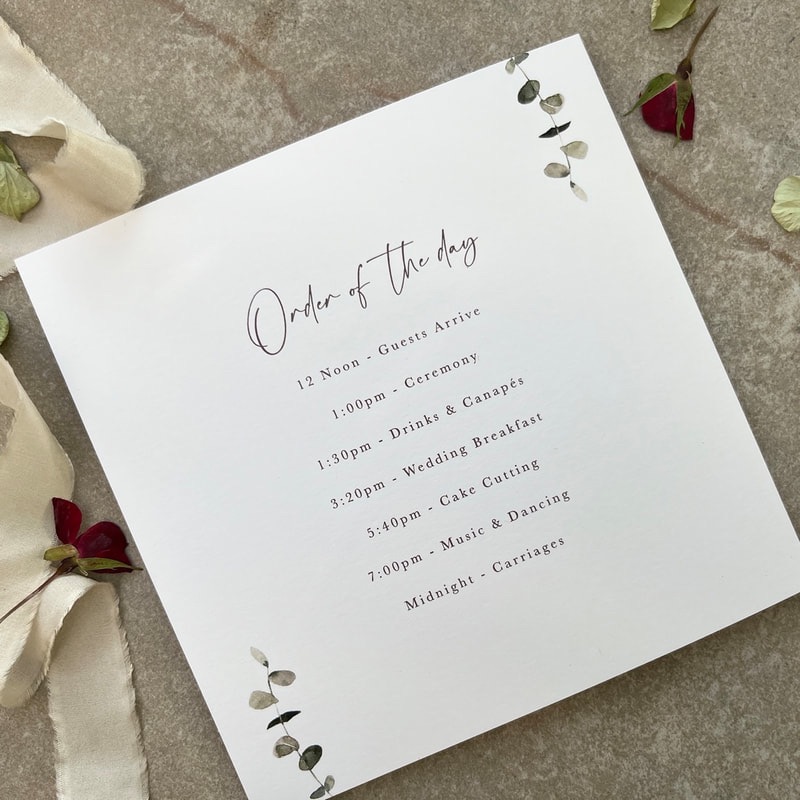 Floral wedding invitations UK