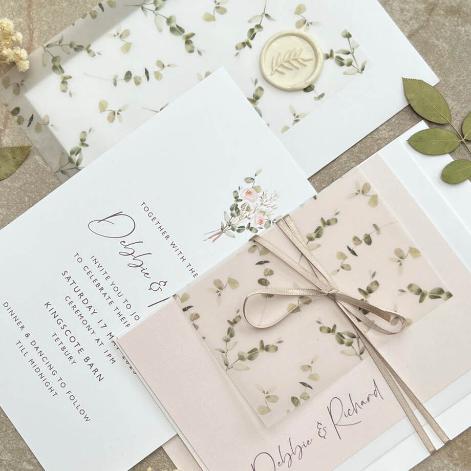 Floral wedding invitations