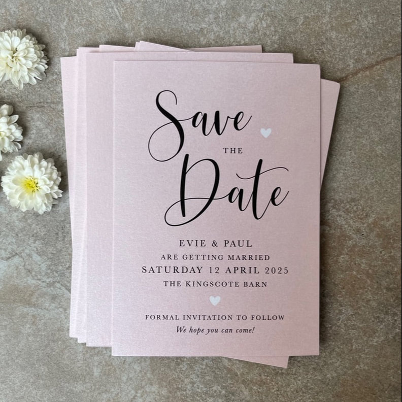 save the dates, pink