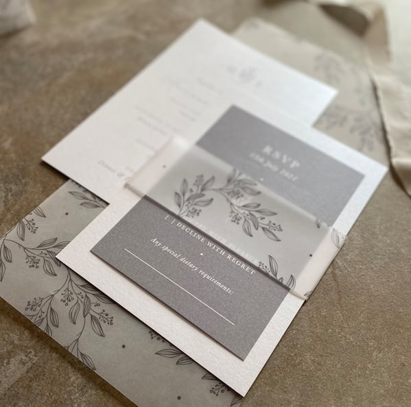 Elegant floral wedding invitations