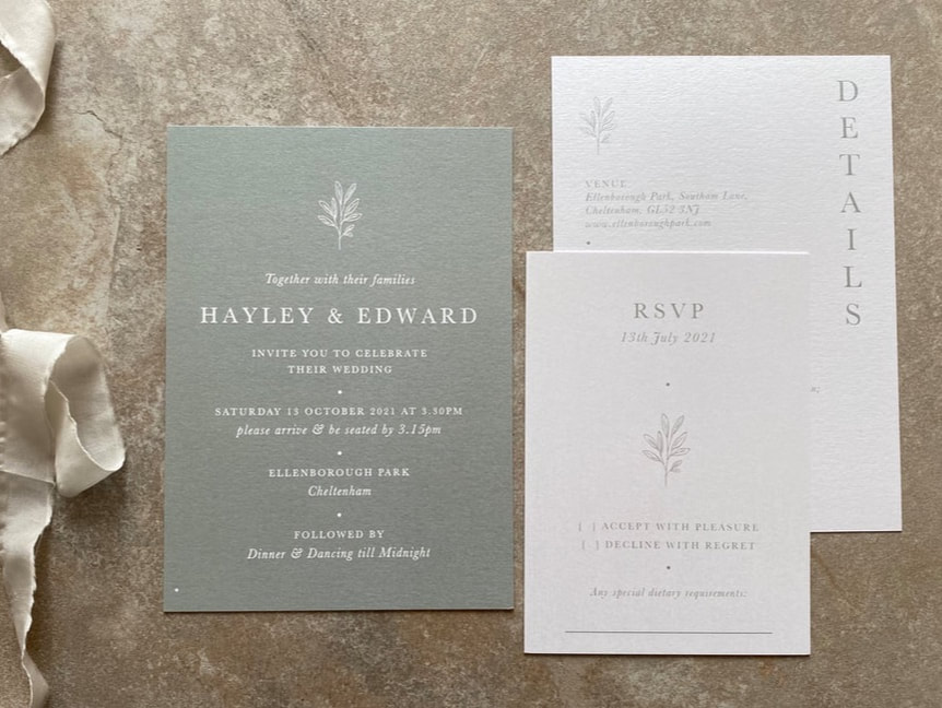 Elegant floral wedding invitations
