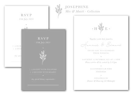 Elegant floral wedding invitations