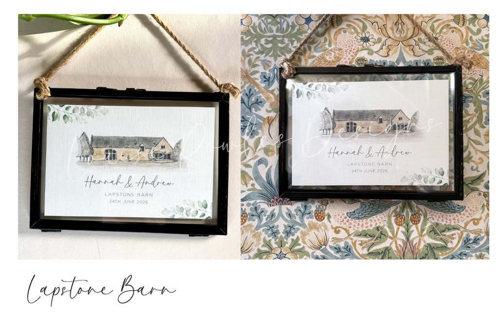 Framed illustration of Lapstone Barn.