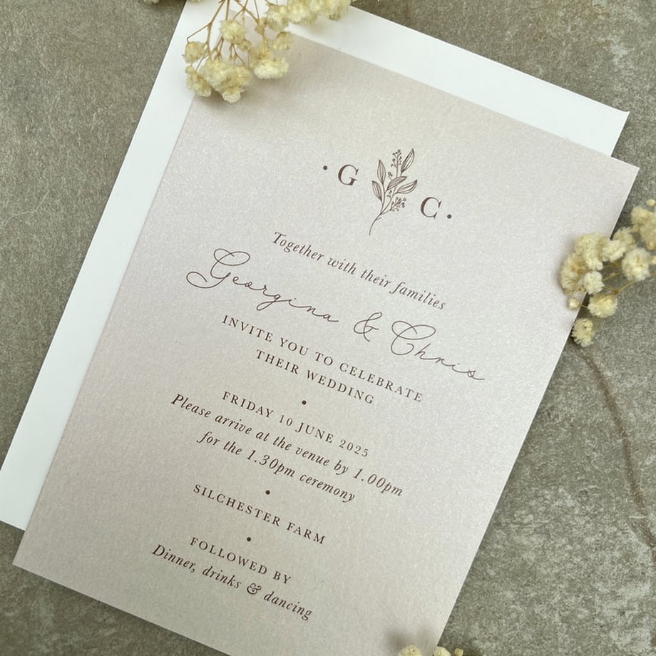 Elegant floral wedding invitations