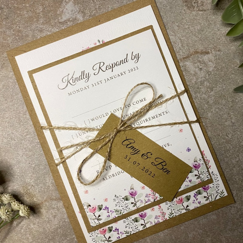 floral wedding invitations