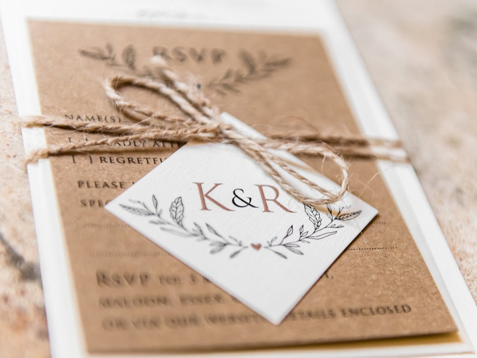 barn wedding, woodland wedding invites