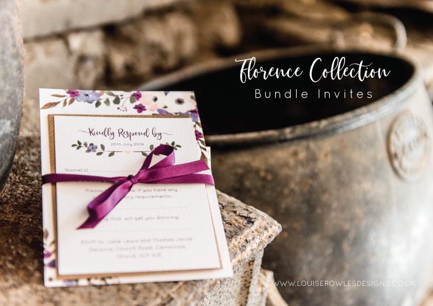 Purple wedding invites, wedding invitations