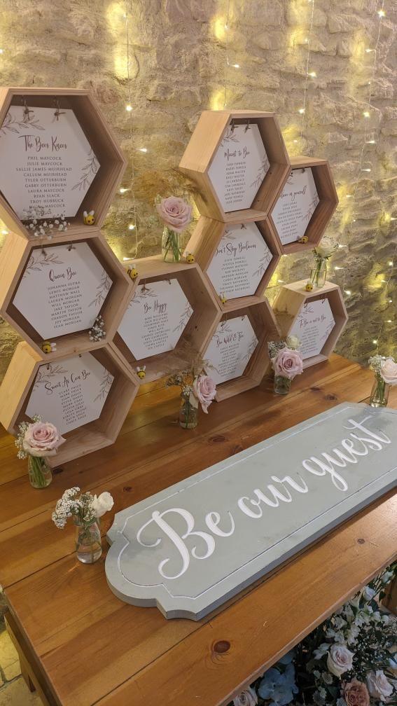 Rustic wedding seating plan