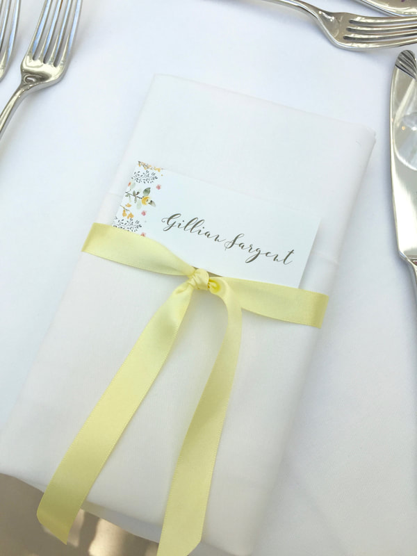 floral wedding invitations, place cards