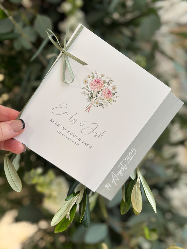 dahlia Floral wedding invitations