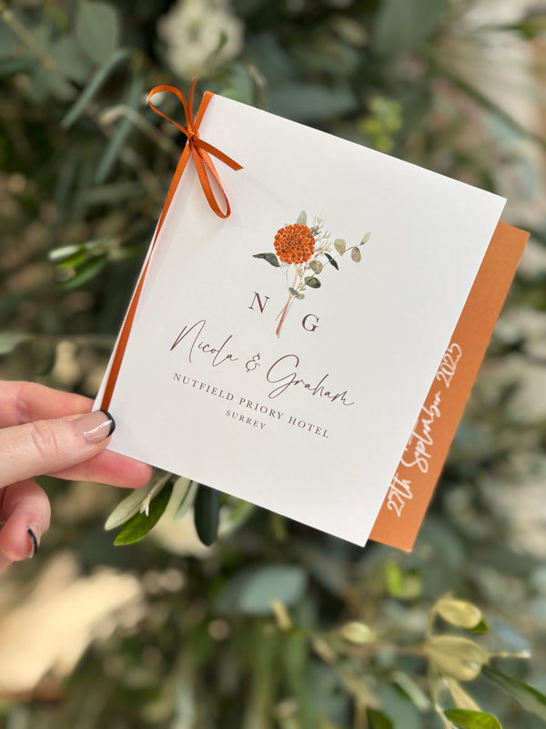 Autumn Burnt Orange invites