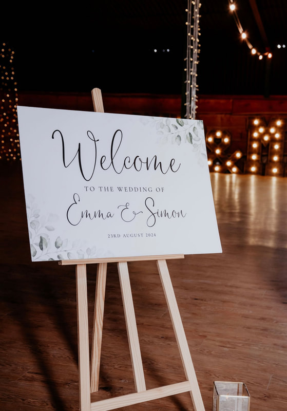 Wedding welcome sign