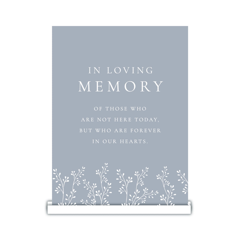 in loving memory sign