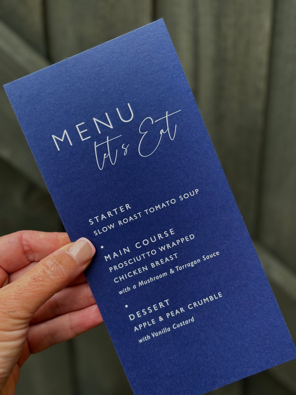 Navy wedding menu, UK