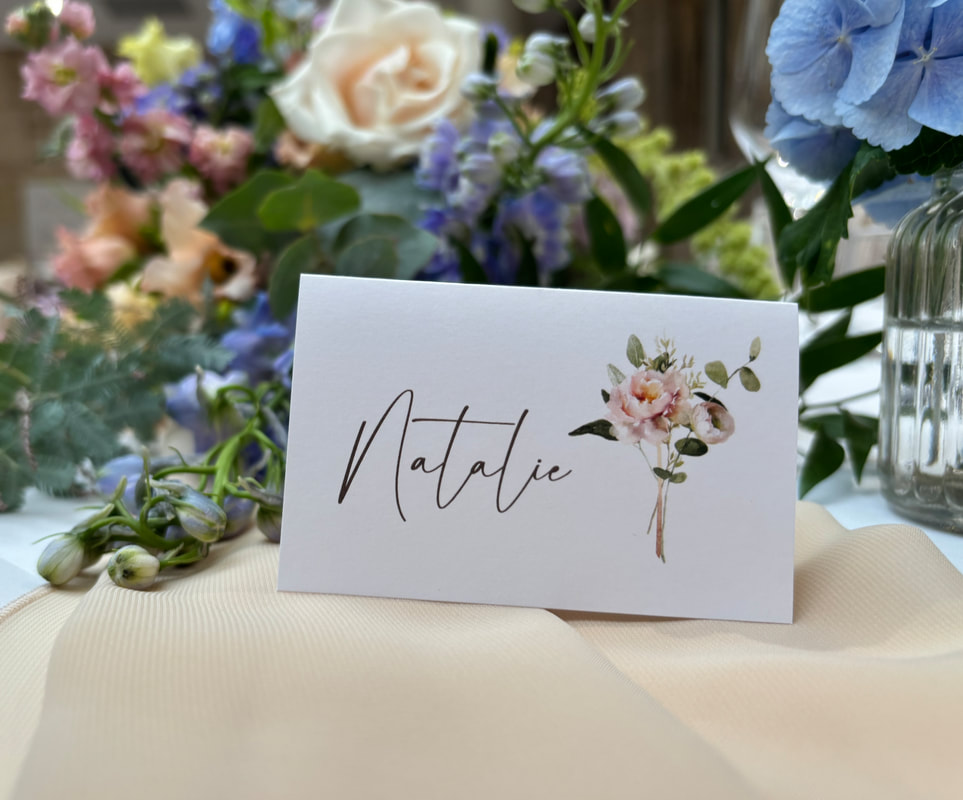 peony place cards
