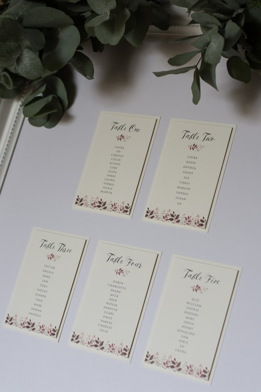 seating plan, autumn wedding