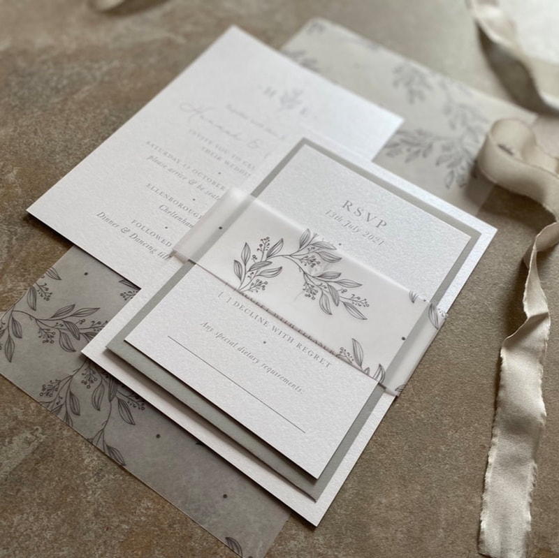Elegant bespoke wedding stationery in the Cotswolds