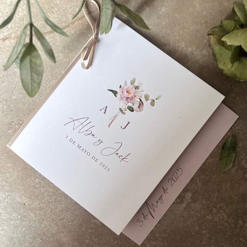 Modern wedding invitations, Floral wedding invitations 
