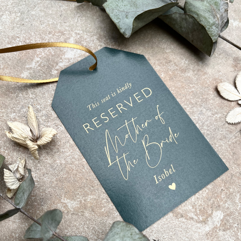 Reserved seats, Wedding signage 