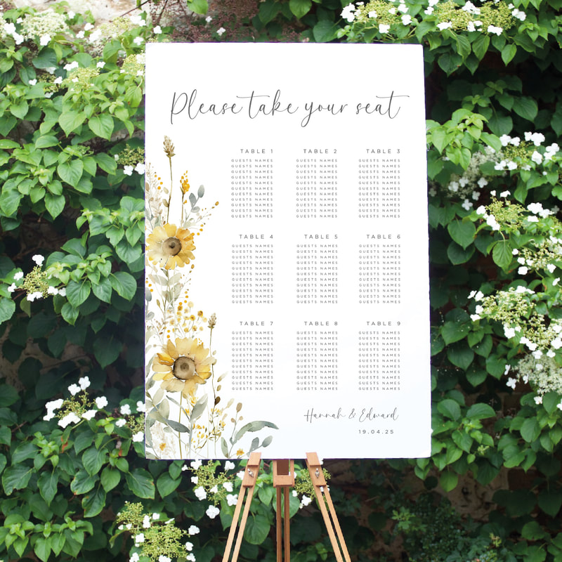 Sunflower table plan