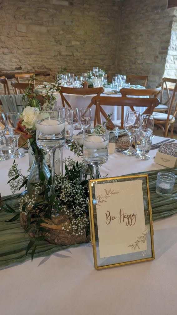 Love this how the Hexagonal frames are used for Seating plan. Venue: Kingscote Barn