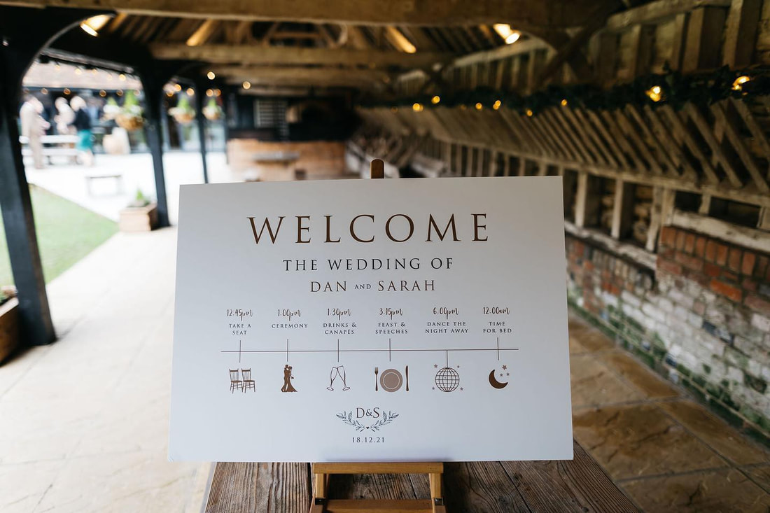 Rustic welcome sign, wedding