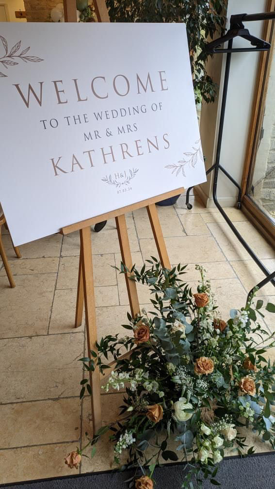 Rustic wedding welcome sign 