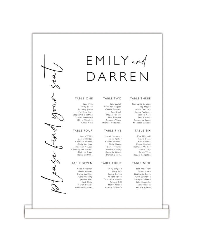 black and white, table plan