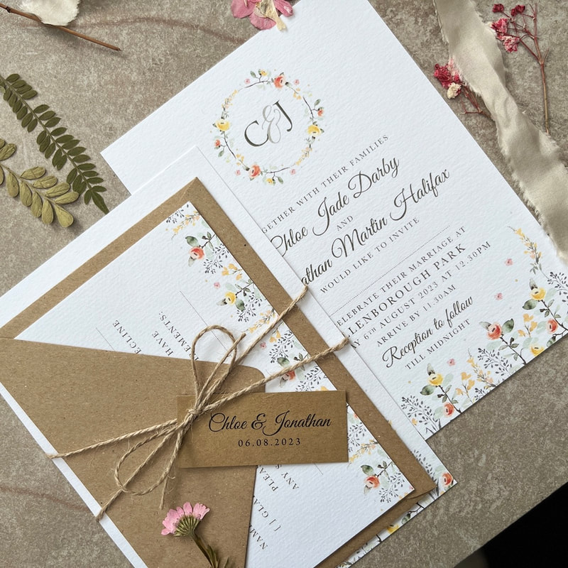 floral wedding invitations
